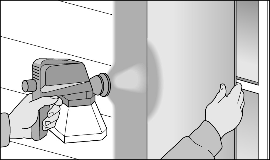 Figure 1-5: A large spray shield keeps paint off nearby surfaces.